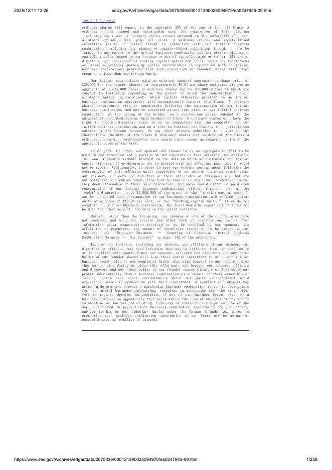 AA Mission Acquisition Corp. II纽约证券交易所IPO上市招股说明书_第7页