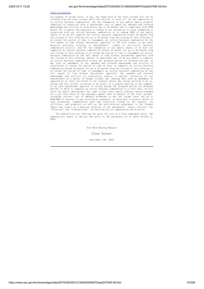 AA Mission Acquisition Corp. II纽约证券交易所IPO上市招股说明书_第10页