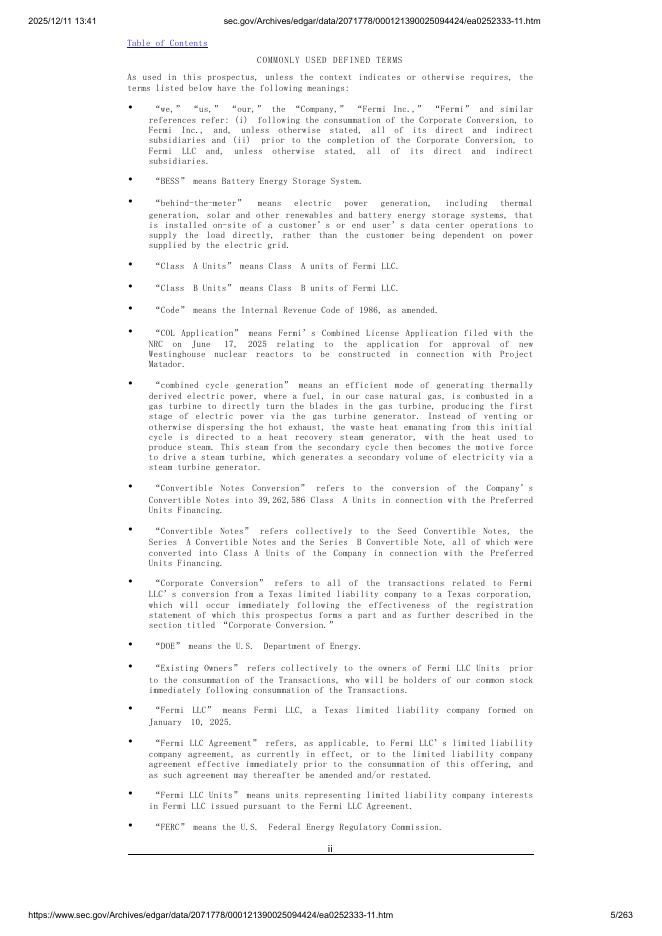 Fermi Inc美股纳斯达克IPO上市招股说明书._第5页