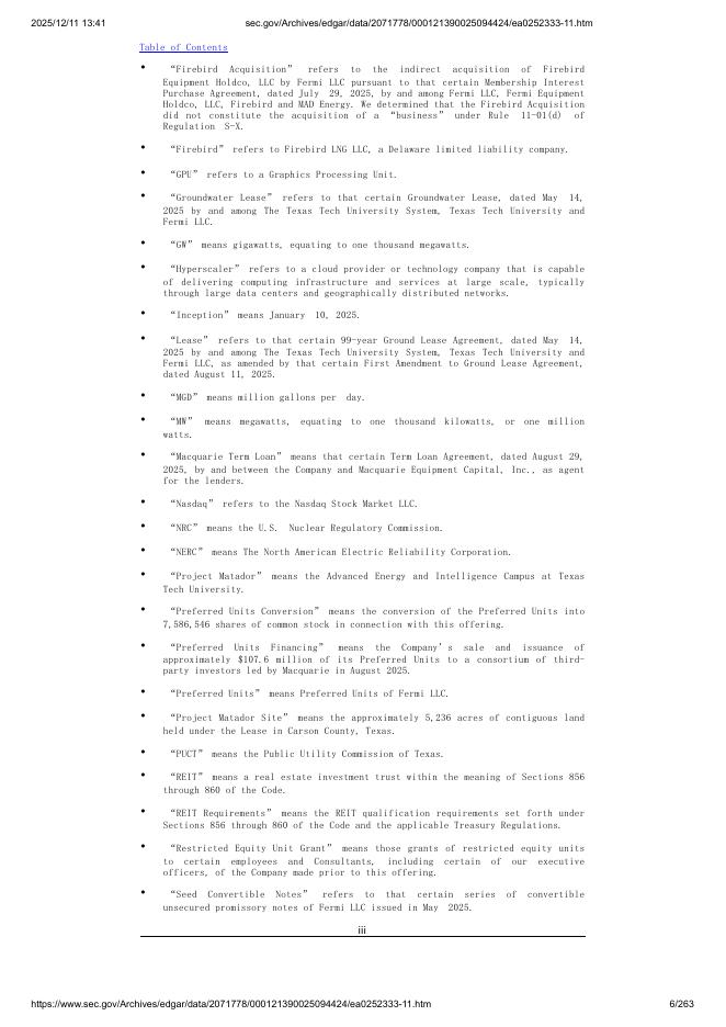 Fermi Inc美股纳斯达克IPO上市招股说明书._第6页