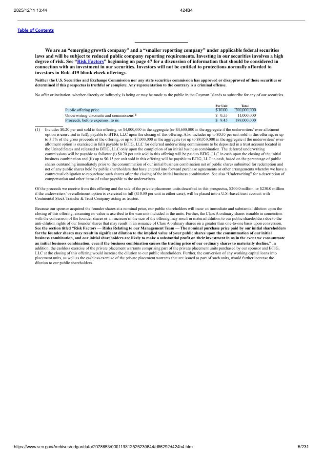 Range Capital Acquisition Corp II美股纳斯达克IPO上市招股说明书_第5页