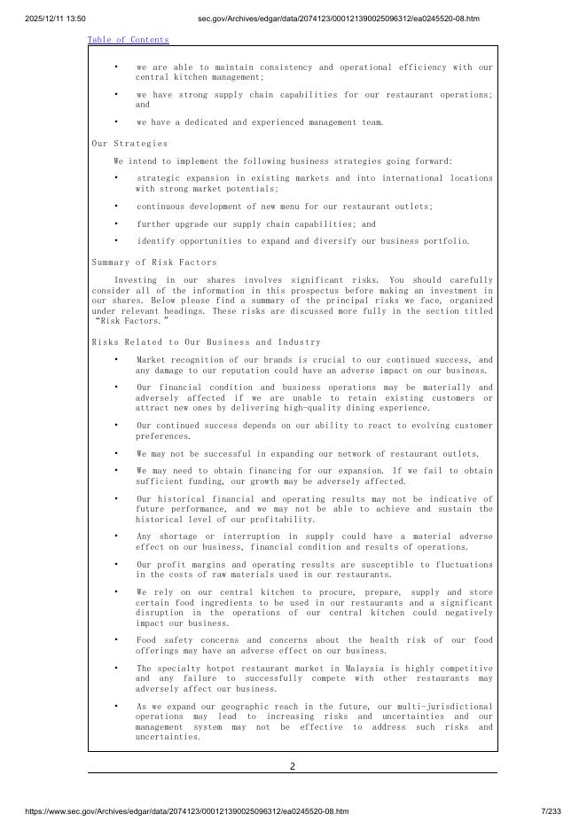 CCH Holdings Ltd美股纳斯达克IPO上市招股说明书_第7页