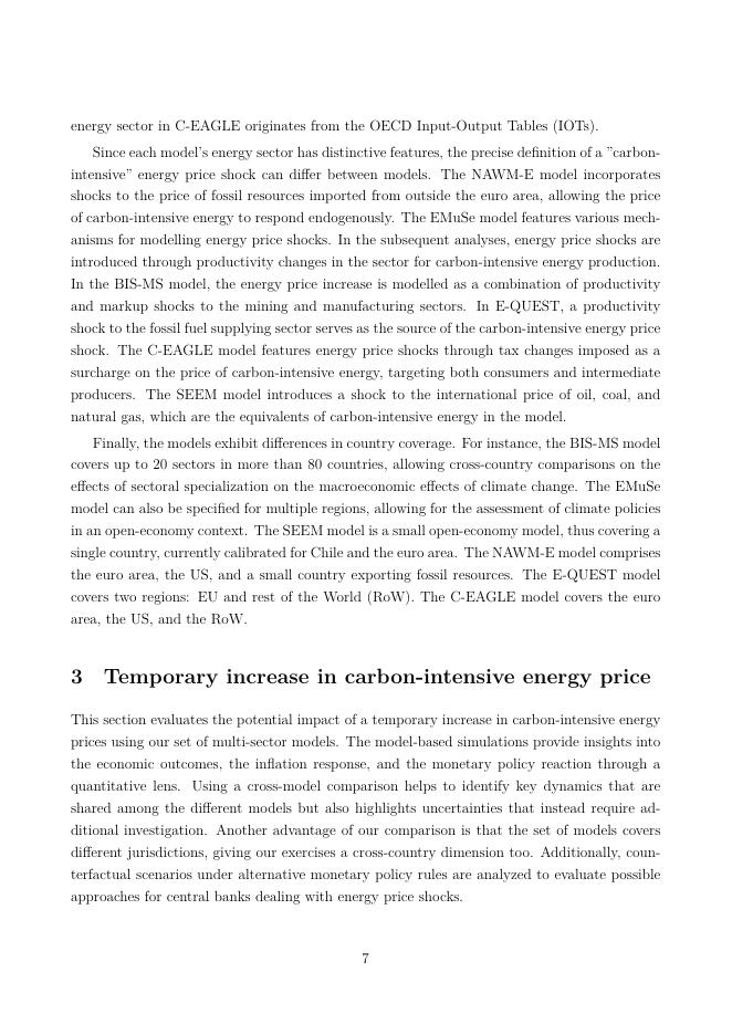 国际清算银行：碳密集型能源价格变化的宏观经济效应：模型比较（英文版）_第9页