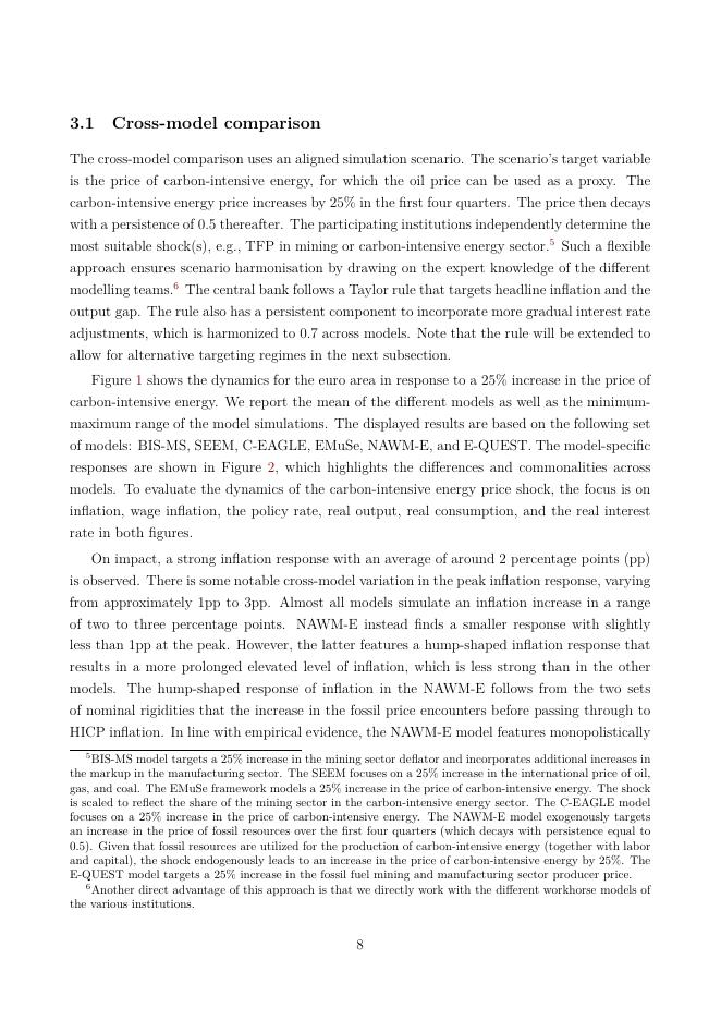 国际清算银行：碳密集型能源价格变化的宏观经济效应：模型比较（英文版）_第10页