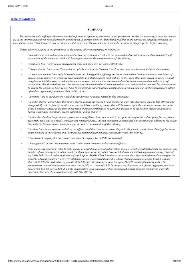 GigCapital8 Corp.美股纳斯达克IPO上市招股说明书_第10页