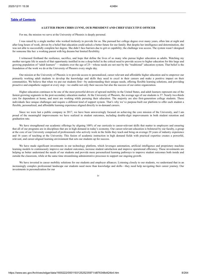 Phoenix Education Partners, Inc.纽约证券交易所IPO上市招股说明书_第8页