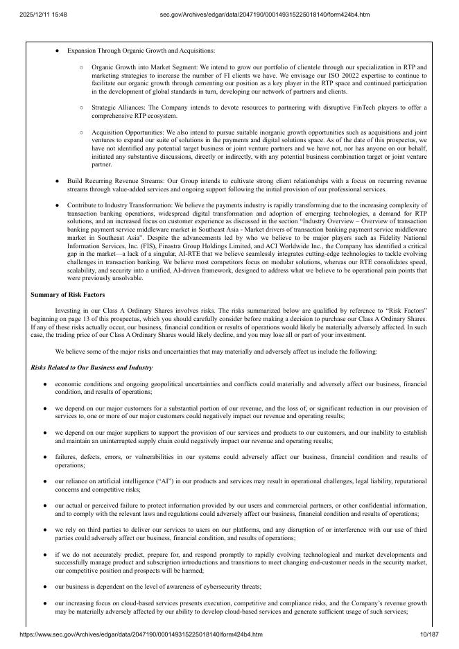 TechCreate Group Ltd.纽约证券交易所IPO上市招股说明书_第10页