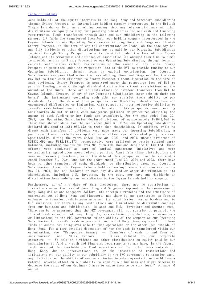 Acco Group Holdings Limited美股纳斯达克IPO上市招股说明书_第9页