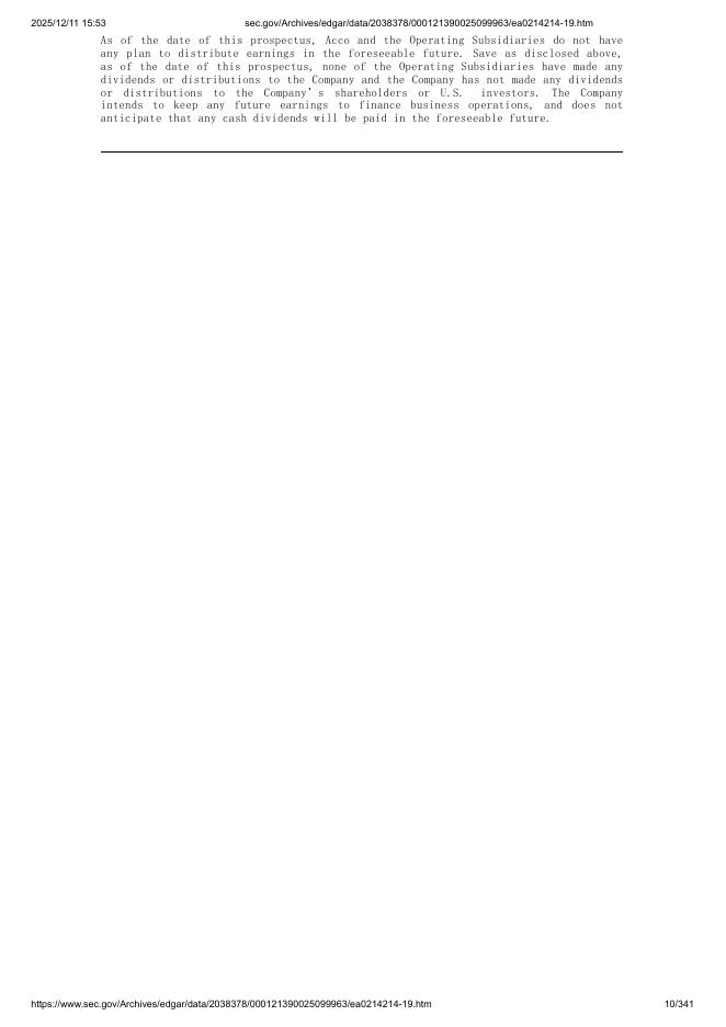 Acco Group Holdings Limited美股纳斯达克IPO上市招股说明书_第10页