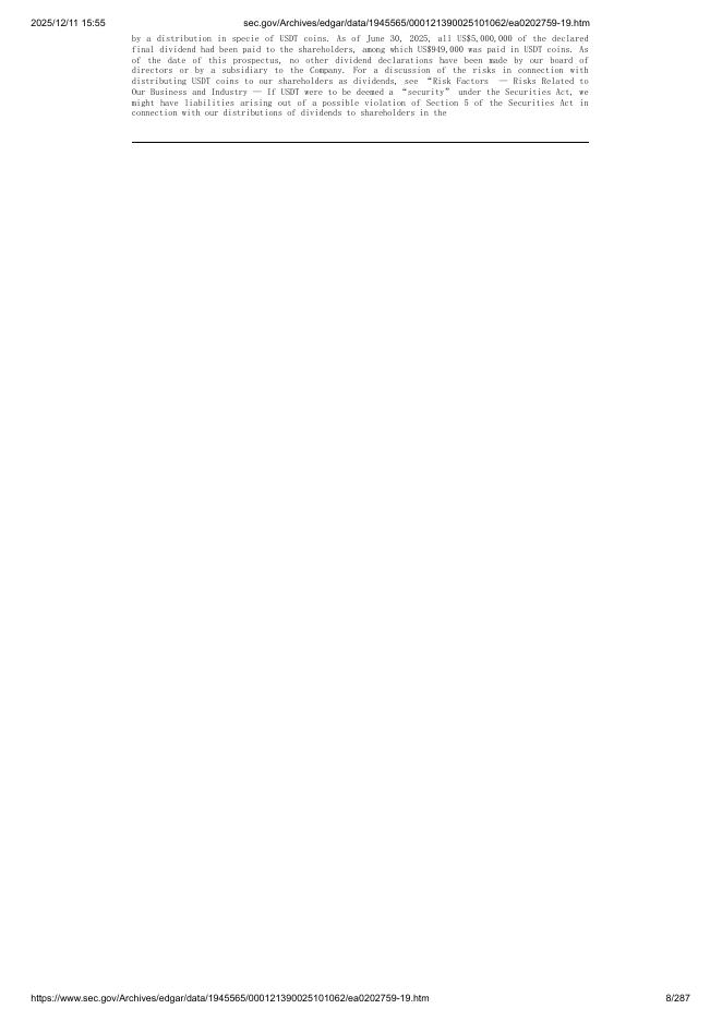 BGIN Blockchain Limited美股纳斯达克IPO上市招股说明书（2025年10月更新版）_第8页