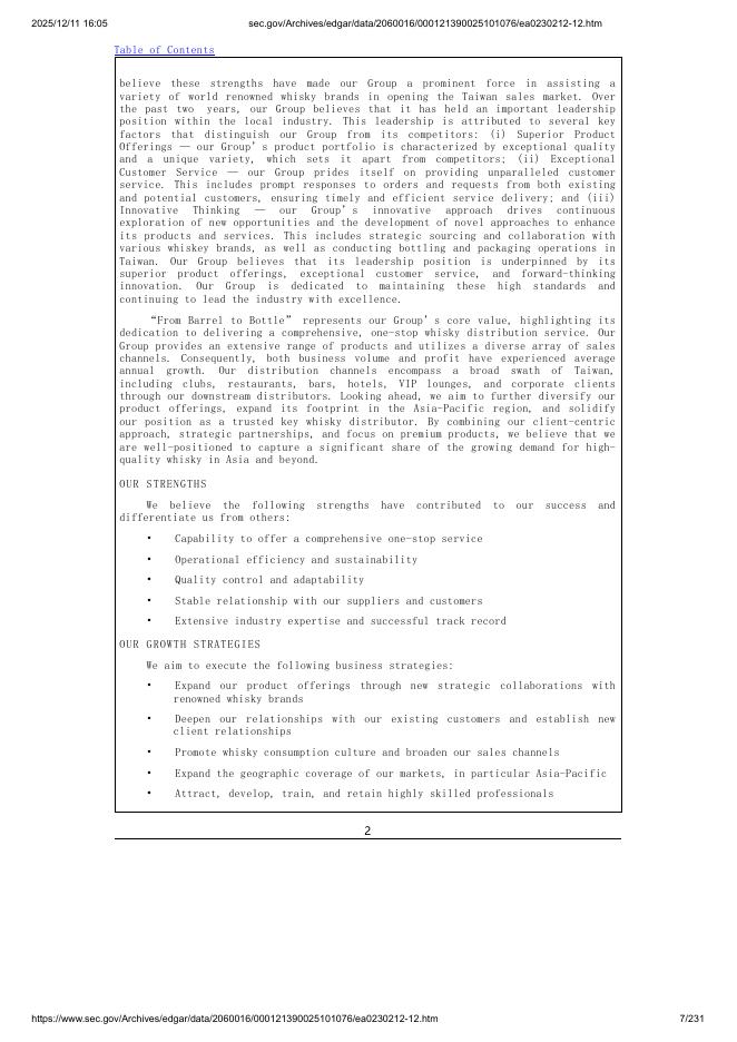 Agencia Comercial Spirits Ltd美股纳斯达克IPO上市招股说明书_第7页