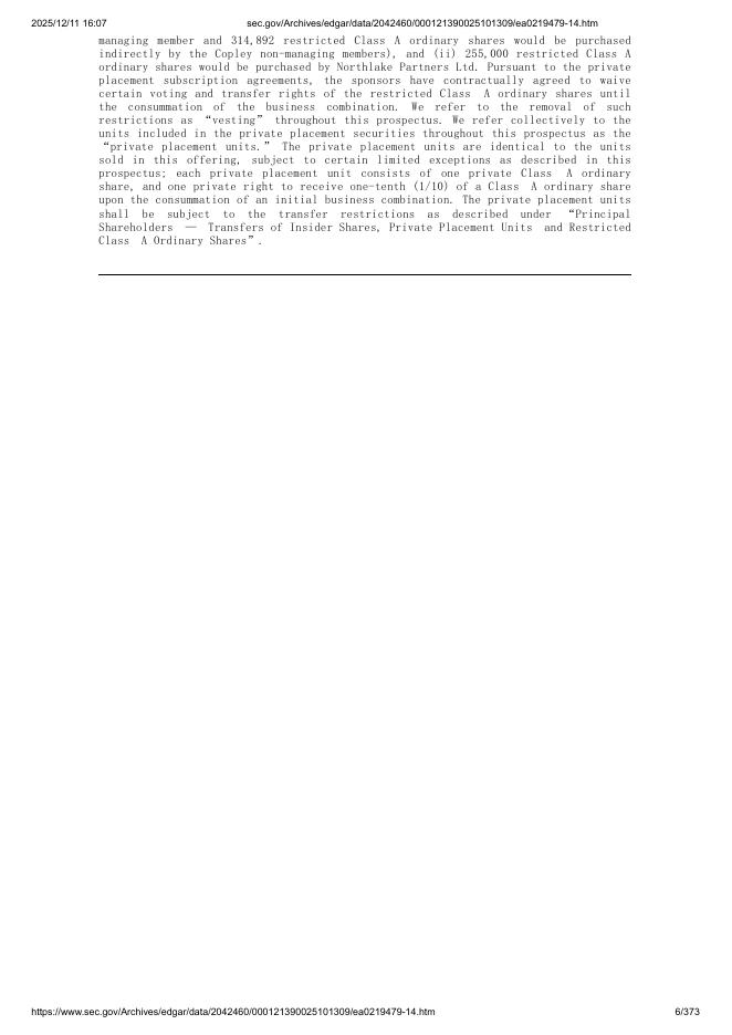 Harvard Ave Acquisition Corporation美股纳斯达克IPO上市招股说明书_第6页