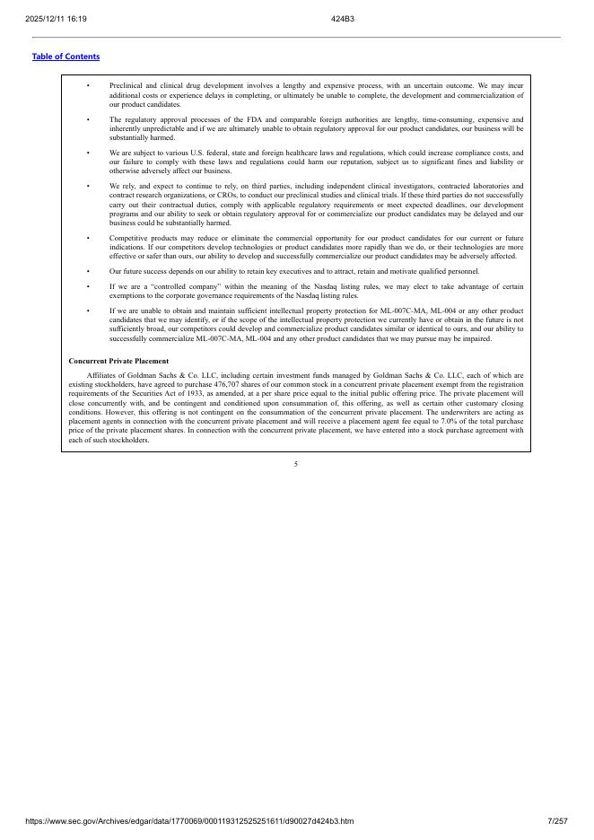 MapLight Therapeutics, Inc.美股纳斯达克IPO上市招股说明书_第7页