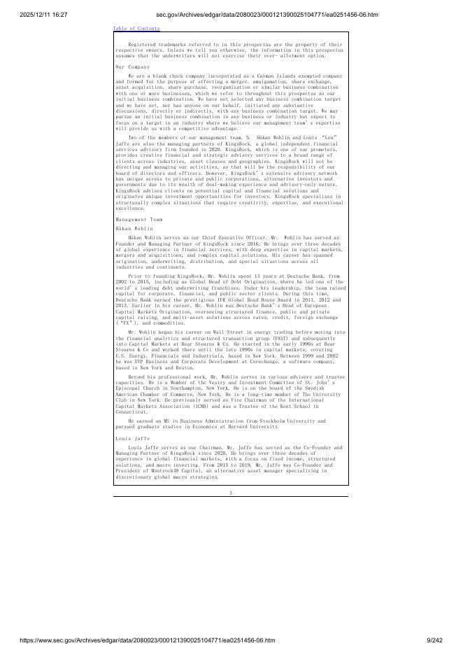 Viking Acquisition Corp. I纽约证券交易所IPO上市招股说明书_第9页