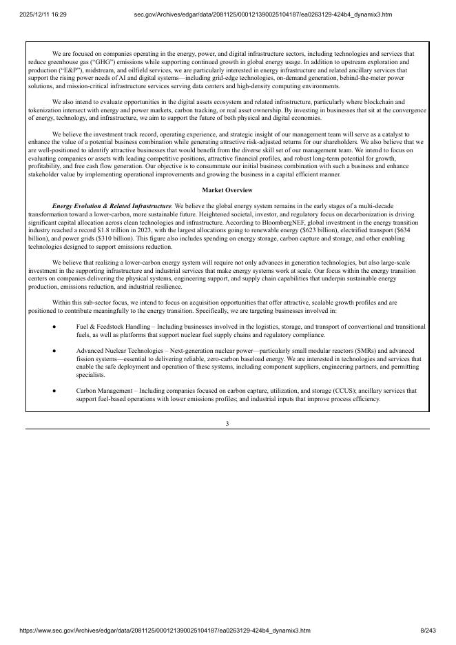 Dynamix Corporation III美股纳斯达克IPO上市招股说明书_第8页