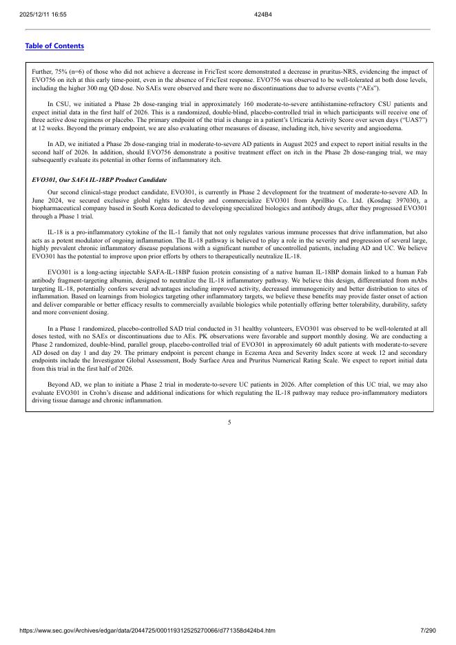 Evommune, Inc.纽约证券交易所IPO上市招股说明书_第7页