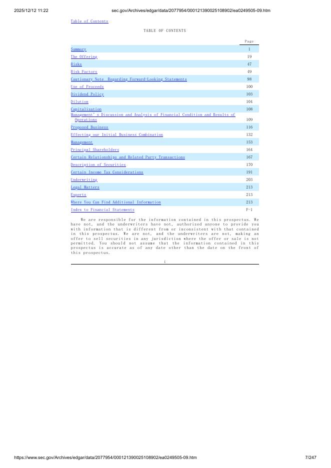 Evolution Global Acquisition Corp美股纳斯达克IPO上市招股说明书_第7页