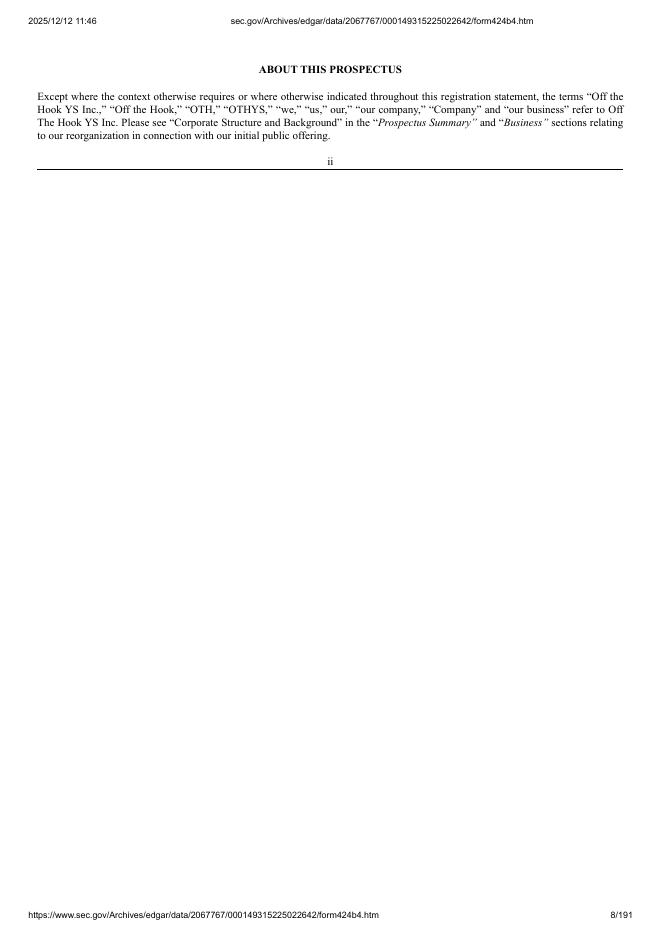 Off The Hook YS Inc.纽约证券交易所美洲板块IPO上市招股说明书_第8页