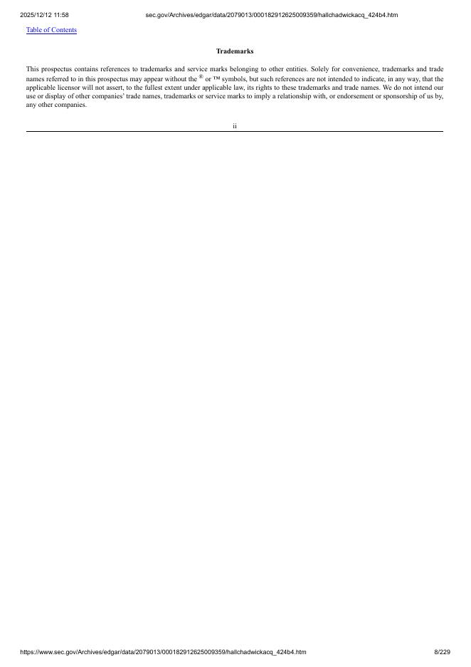 Hall Chadwick Acquisition Corp.美股纳斯达克IPO上市招股说明书_第8页