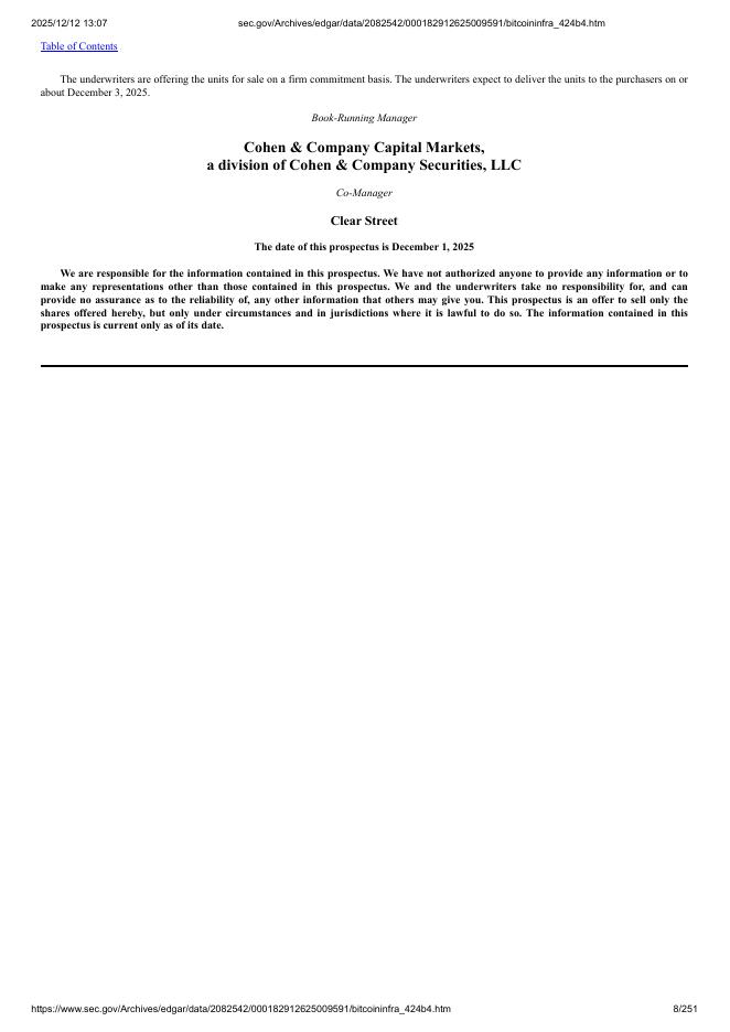 Bitcoin Infrastructure Acquisition Corp Ltd.美股纳斯达克IPO上市招股说明书_第8页