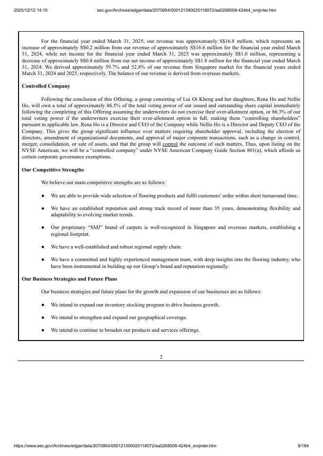 SMJ International Holdings Inc.纽约证券交易所IPO上市招股说明书_第8页