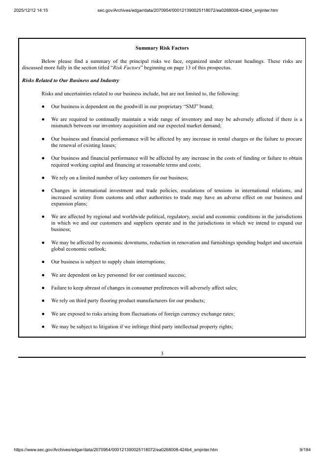 SMJ International Holdings Inc.纽约证券交易所IPO上市招股说明书_第9页