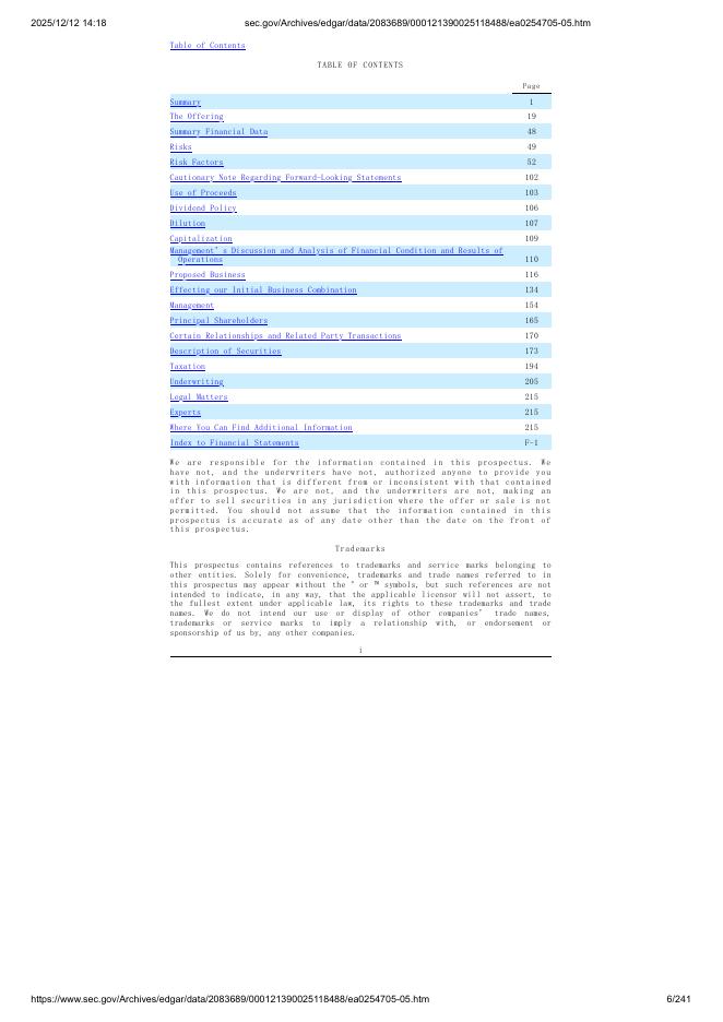 Activate Energy Acquisition Corp.美股纳斯达克IPO上市招股说明书_第6页