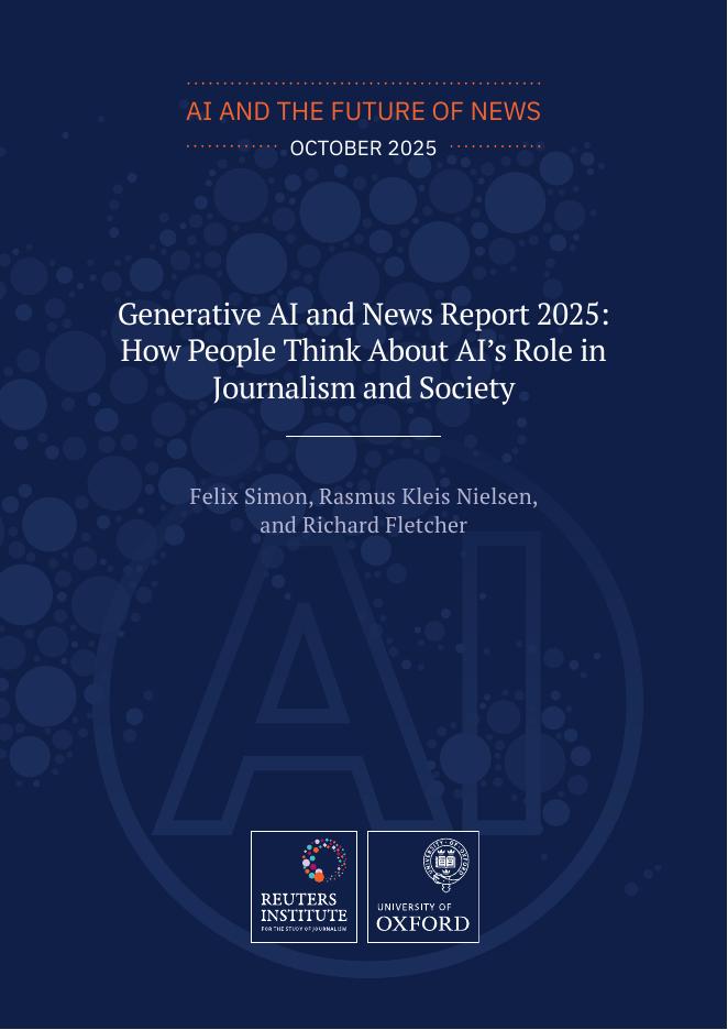 路透社：2025年生成式AI和新闻报告海报