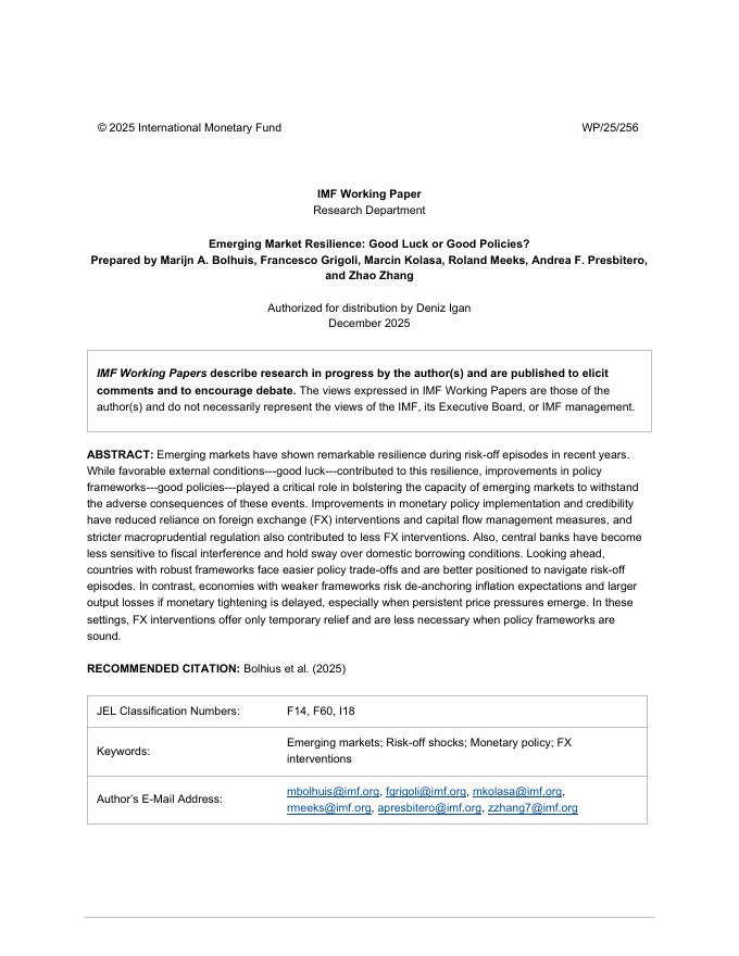 国际货币基金组织：新兴市场的韧性：好运还是好政策？（英文版）_第2页