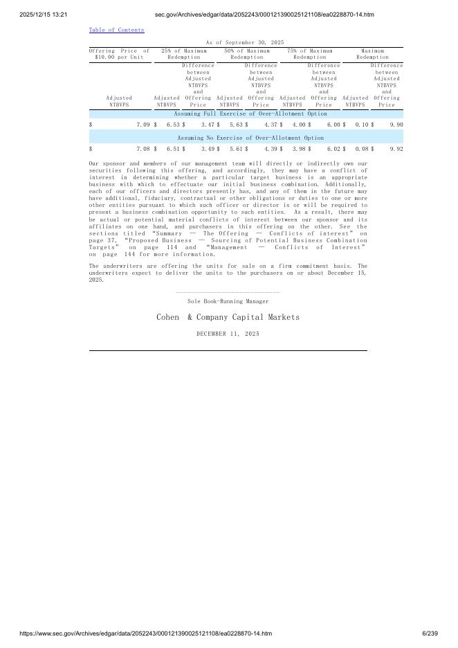 Twelve Seas Investment Company III美股纳斯达克IPO上市招股说明书_第6页