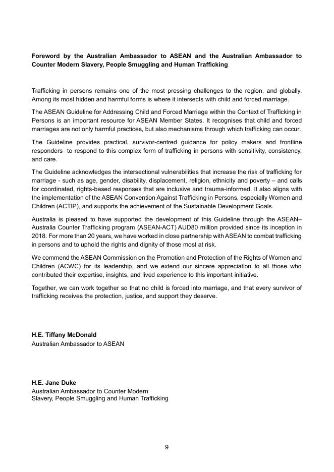 ASEAN东盟：2025年关于在贩运人口背景下解决童婚和强迫婚姻问题的指导方针报告（英文版）_第9页