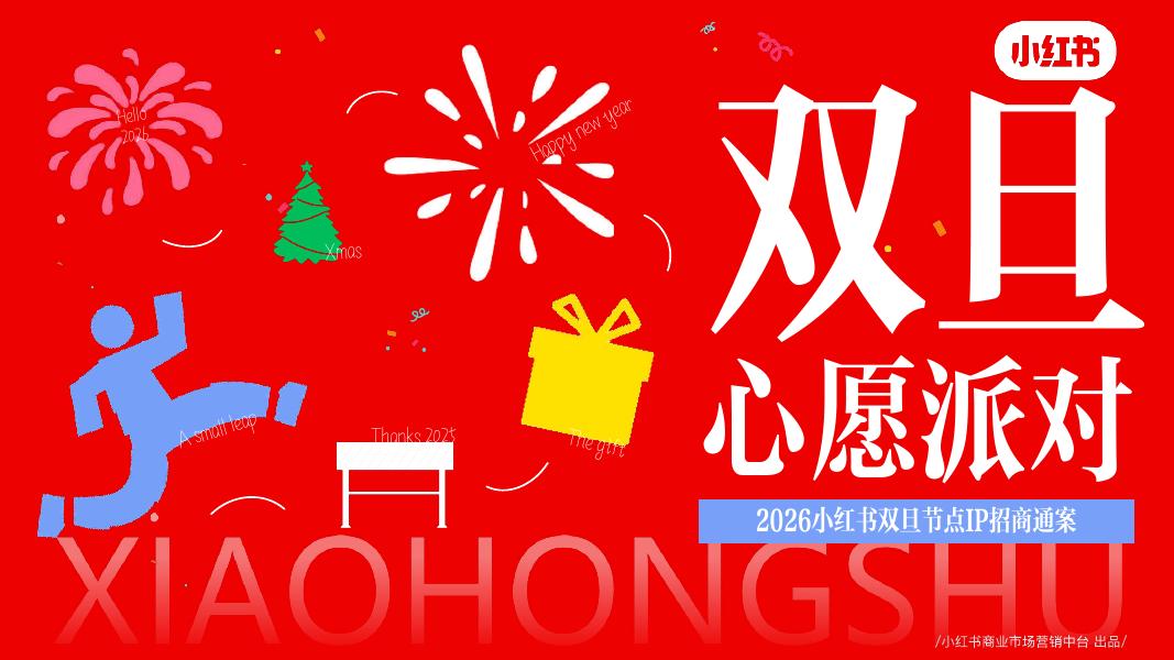 2026年小红书双旦节点IP招商通案-双旦心愿派对海报