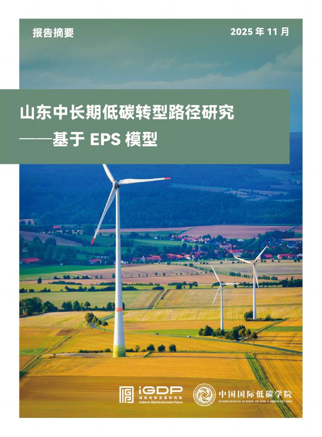 绿色创新发展研究院（iGDP）：2025年山东中长期低碳转型路径研究报告-基于EPS模型（摘要）海报