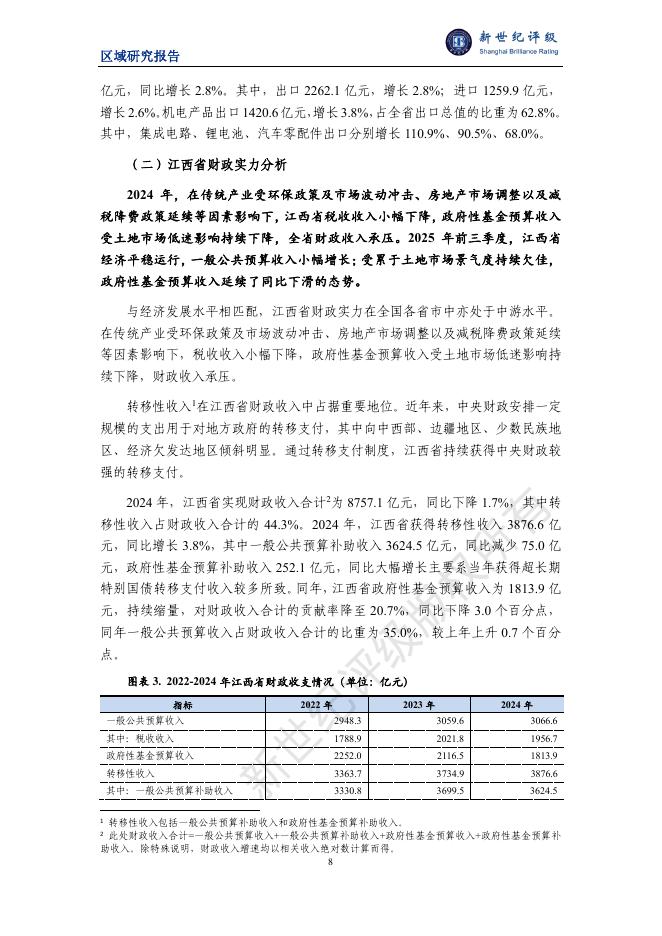 新世纪评级：江西省及下辖各市经济财政实力与债务研究（2025）_第8页