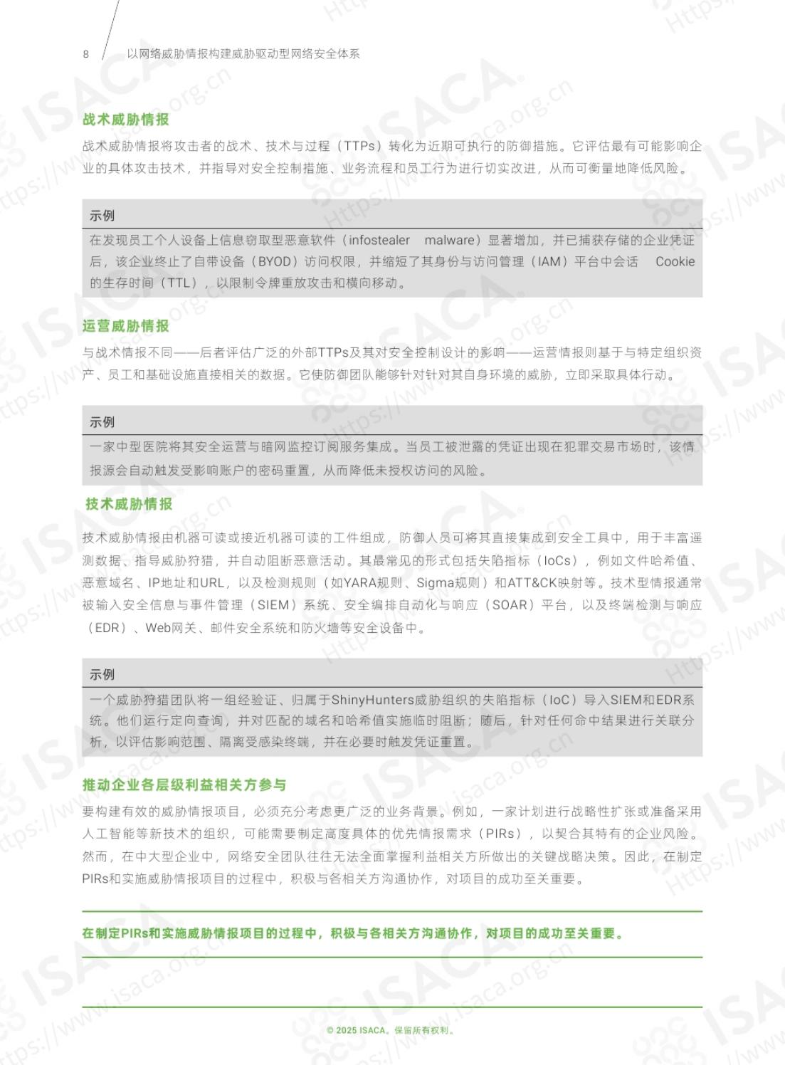 ISACA：2025年以网络威胁情报构建威胁驱动型网络安全体系报告_第8页