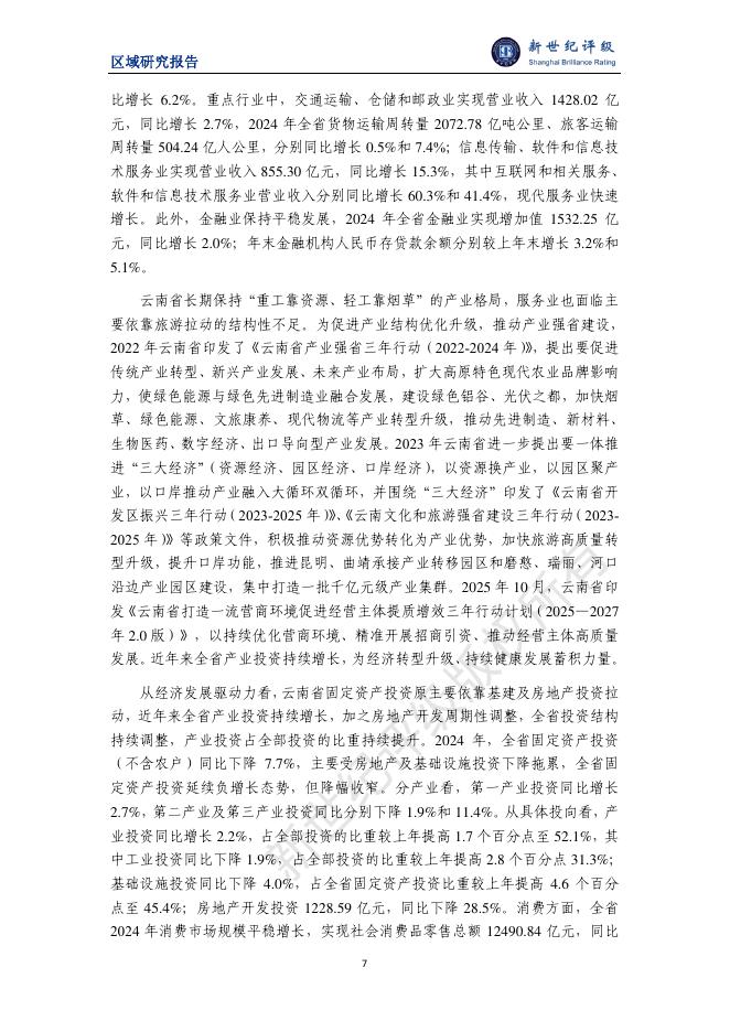 新世纪评级：云南省及下辖各州市经济财政实力与债务研究（2025）_第7页