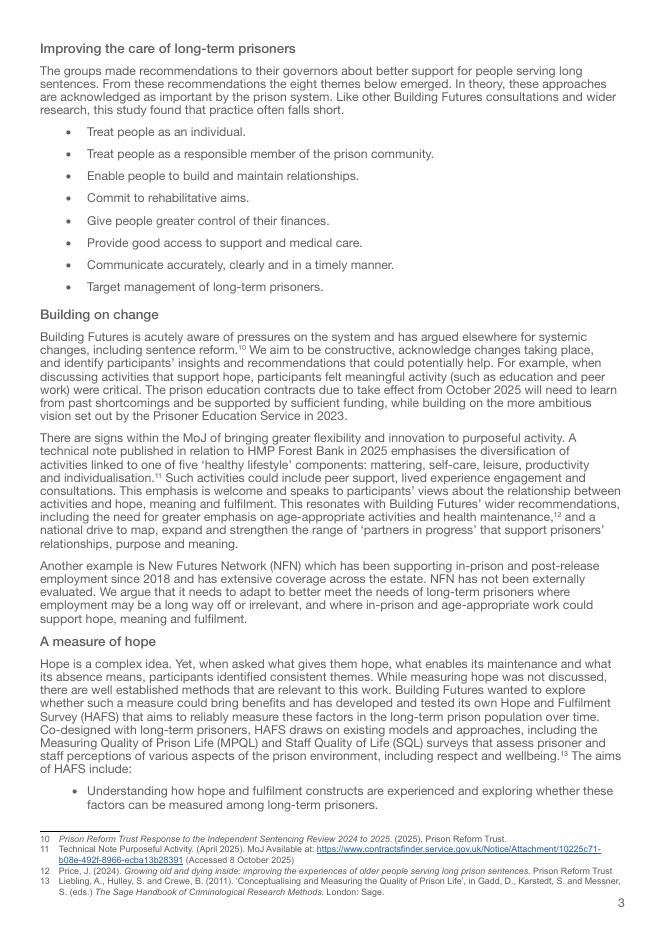 监狱改革基金会：2025年希望的尺度？目标、意义和满足如何减轻长期监禁的伤害报告（英文版）_第6页