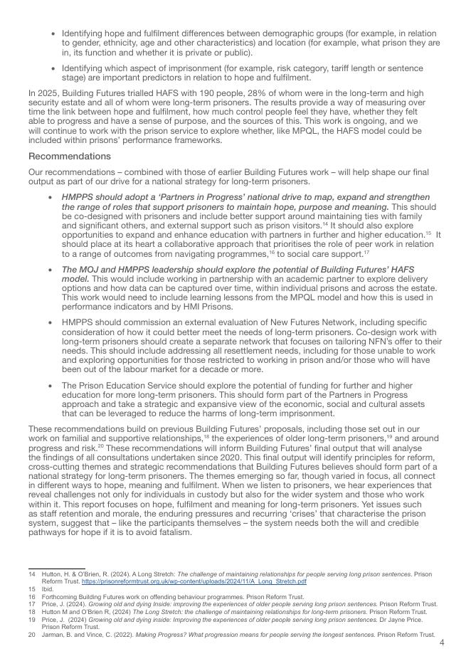 监狱改革基金会：2025年希望的尺度？目标、意义和满足如何减轻长期监禁的伤害报告（英文版）_第7页