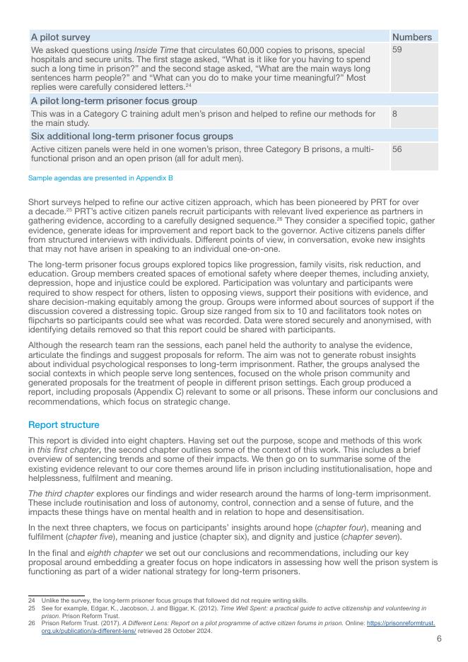 监狱改革基金会：2025年希望的尺度？目标、意义和满足如何减轻长期监禁的伤害报告（英文版）_第9页