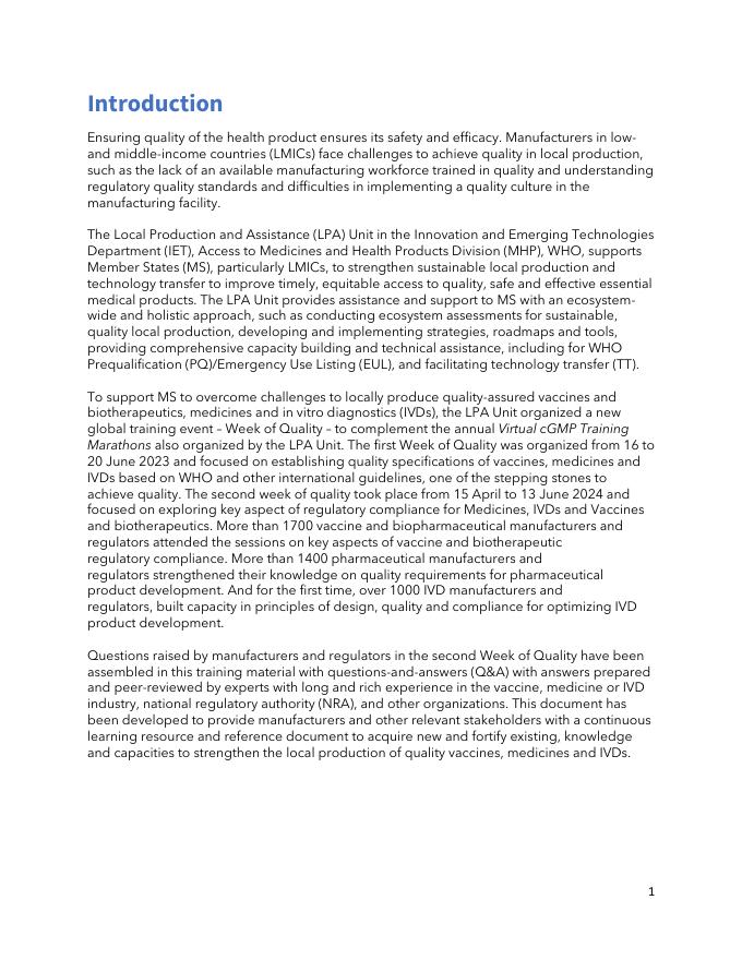 WHO世界卫生组织：建立药品、疫苗和体外诊断的质量标准：2024年质量周培训工具包（英文版）_第8页