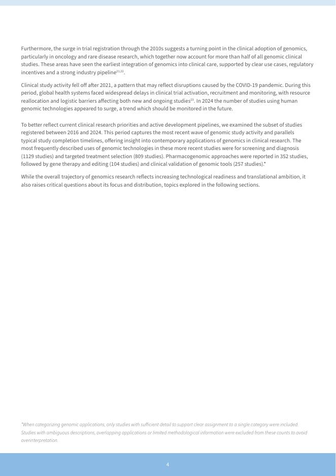WHO世界卫生组织：1990-2024年人类基因组学技术在临床研究中的应用：研究现状报告（英文版）_第4页