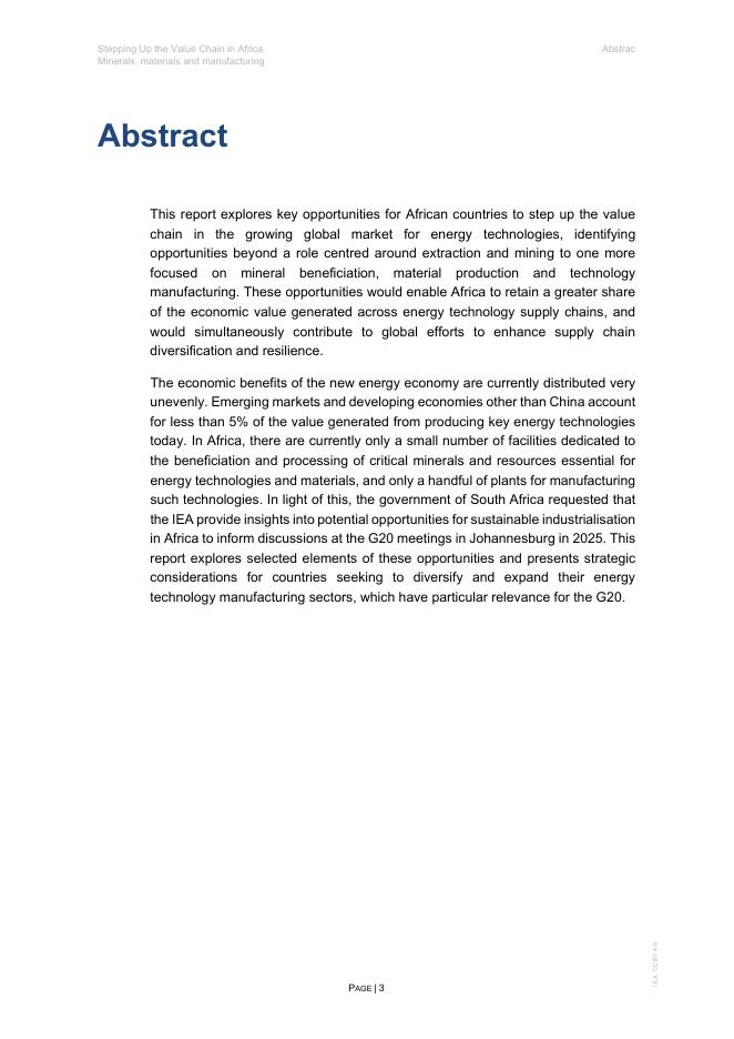IEA国际能源署 ：2025年提升非洲价值链：矿产、材料和制造业报告（英文版）_第3页