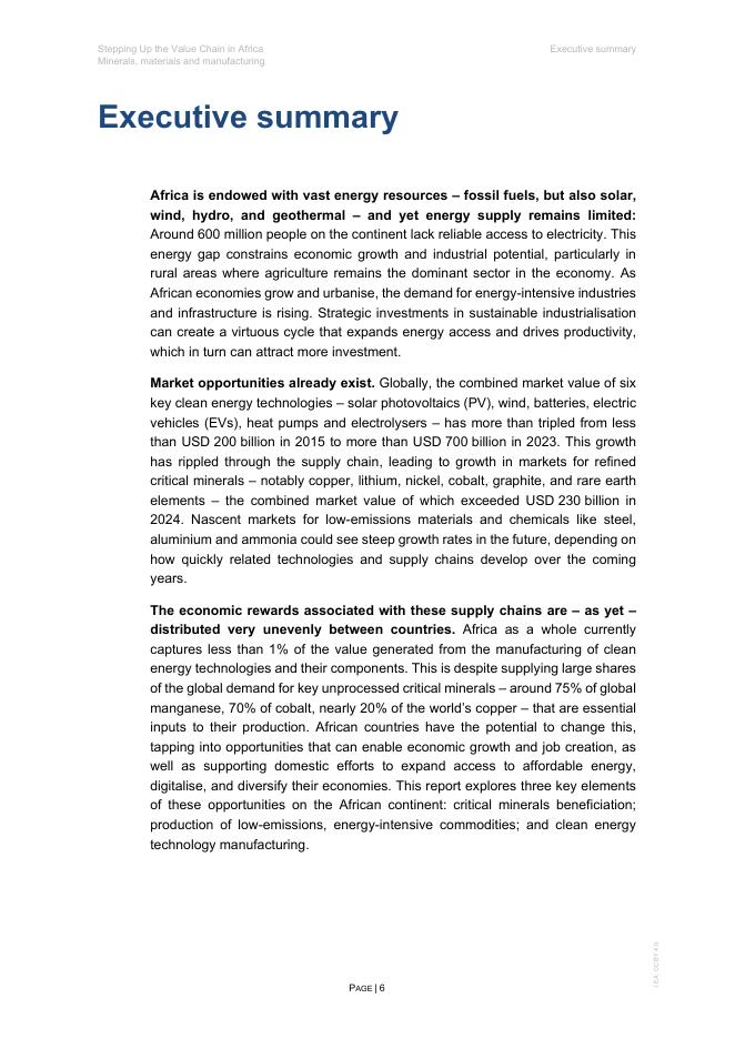 IEA国际能源署 ：2025年提升非洲价值链：矿产、材料和制造业报告（英文版）_第6页