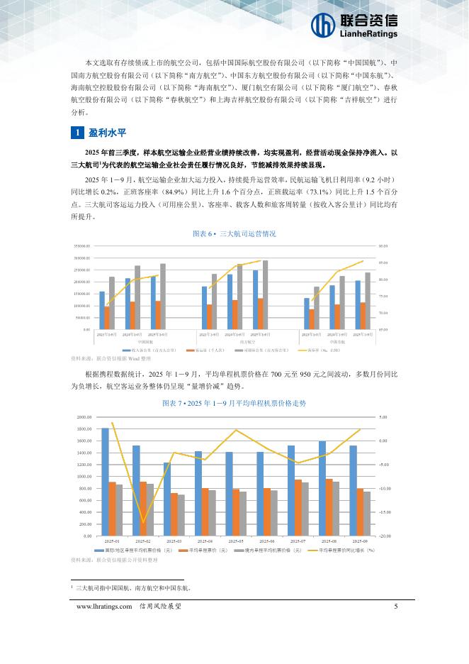 联合资信：航空运输行业2026年信用风险展望报告_第6页