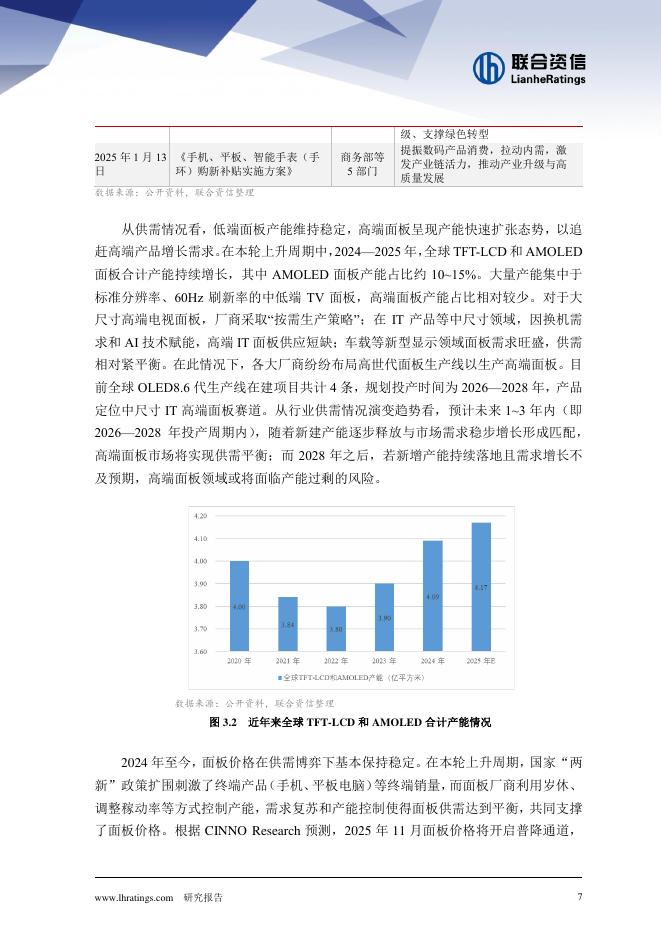联合资信：2025年新一轮上升周期下面板行业信用风险研究报告_第7页