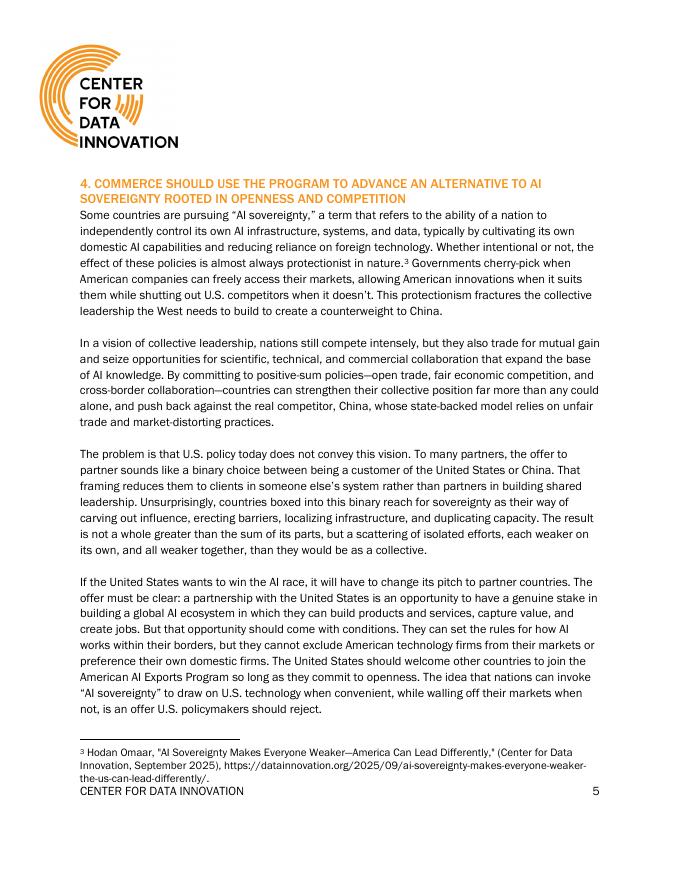 ITIF：2025年关于美国人工智能出口计划的国际贸易管理局意见b报告（英文版）_第5页