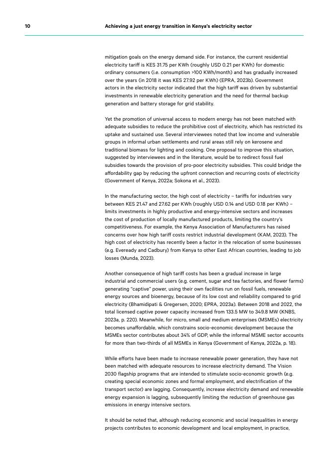 斯德哥尔摩环境研究所（SEI）：2025年实现肯尼亚电力部门的公平能源转型：探讨政策一致性的作用报告（英文版）_第10页