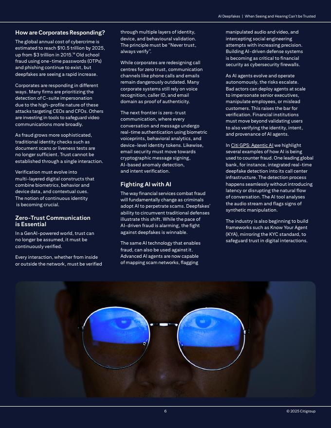 花旗集团：2025年AI深度伪造：当所见所闻不再可信（英文版）_第6页