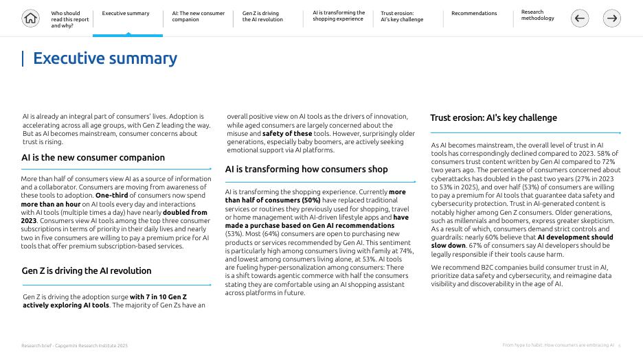 凯捷Capgemini：2025年从炒作到习惯-消费者如何接受人工智能报告（英文版）_第6页