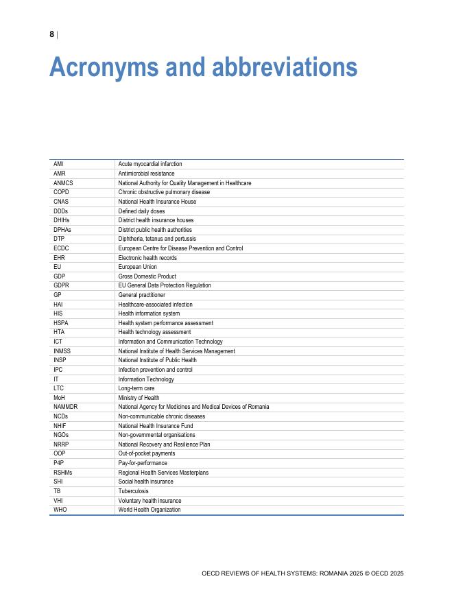 OECD经合组织：2025年罗马尼亚健康系统审查报告（英文版）_第10页